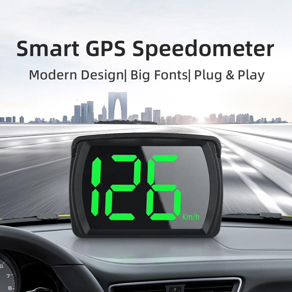 מד מהירות GPS חכם לרכב עם תצוגת LED גדולה